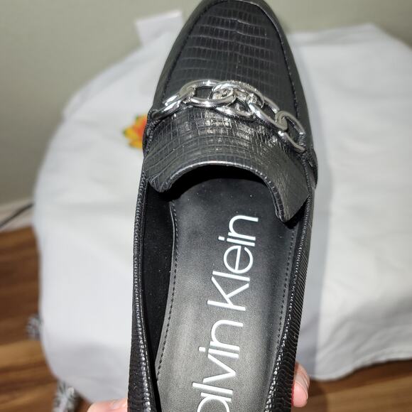 Calvin Klein Black Banda Chain Loafer 9 - Picture 3 of 8